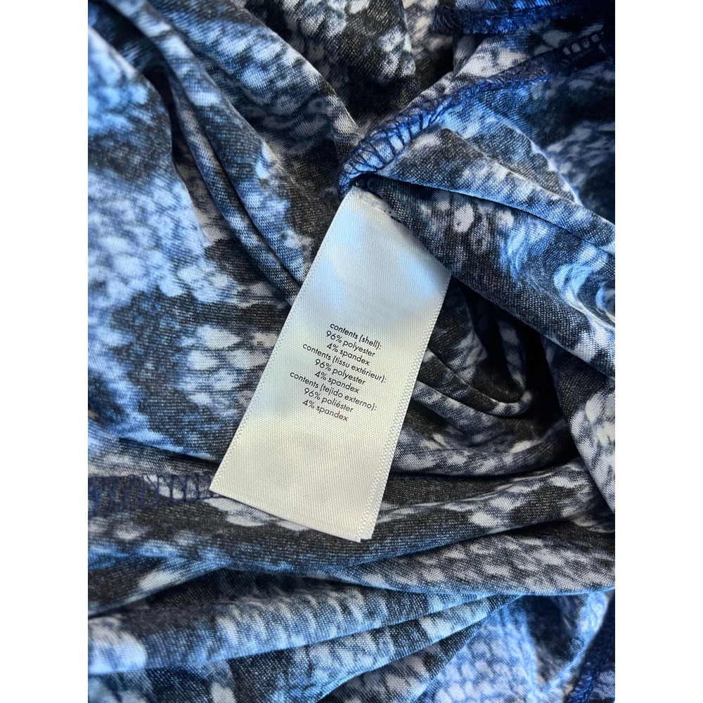 DANIELLE BERNSTEIN Who Wore What Blue Snake Print Long Sleeve Mini Dress Size M - Picture 8 of 8